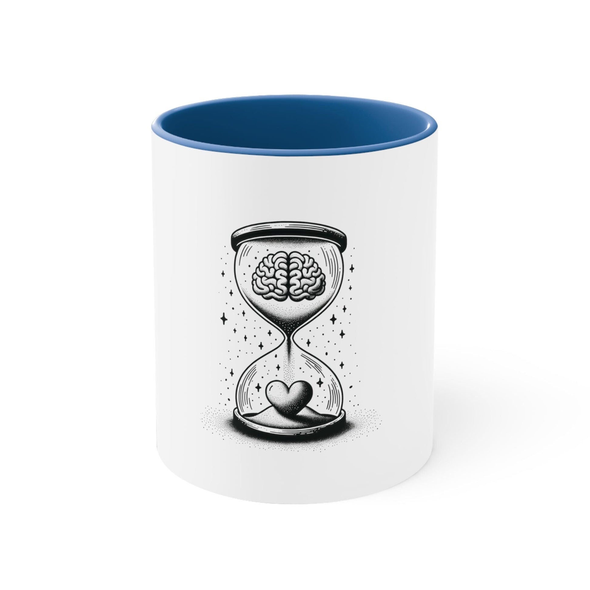 Mindful Love Hourglass Mug Mug Printify Blue 11oz