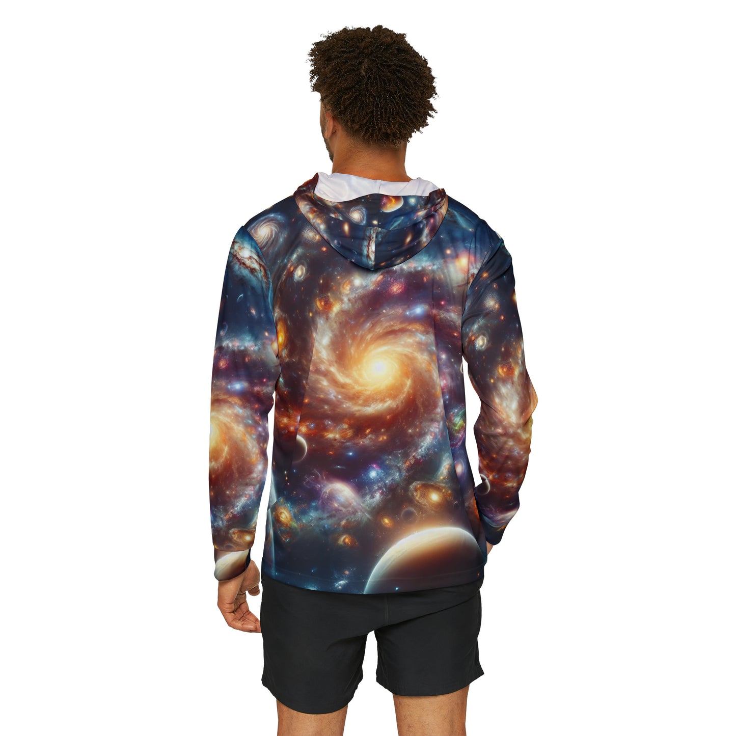 Cosmic Galaxy Print Athletic Hoodie