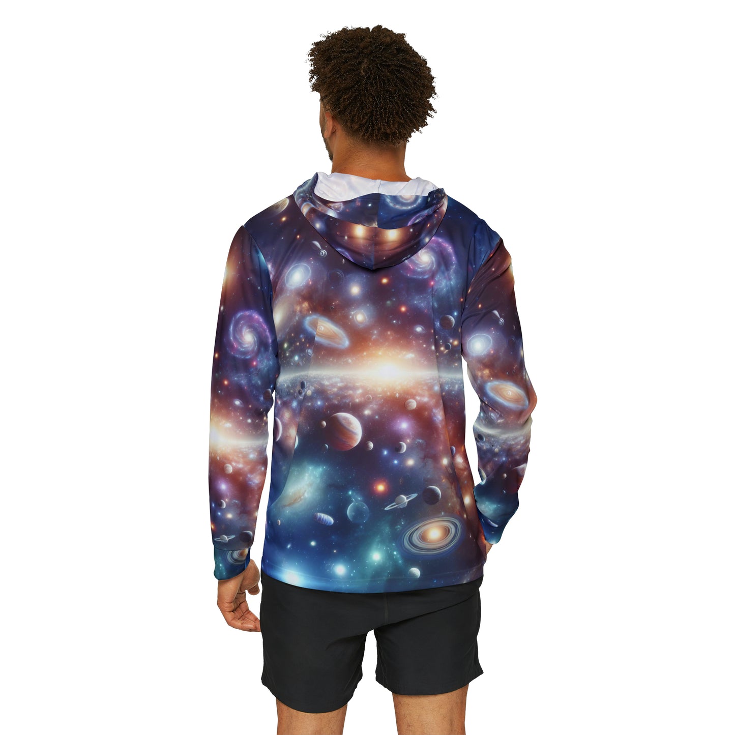 Cosmic Galaxy Print Athletic Hoodie