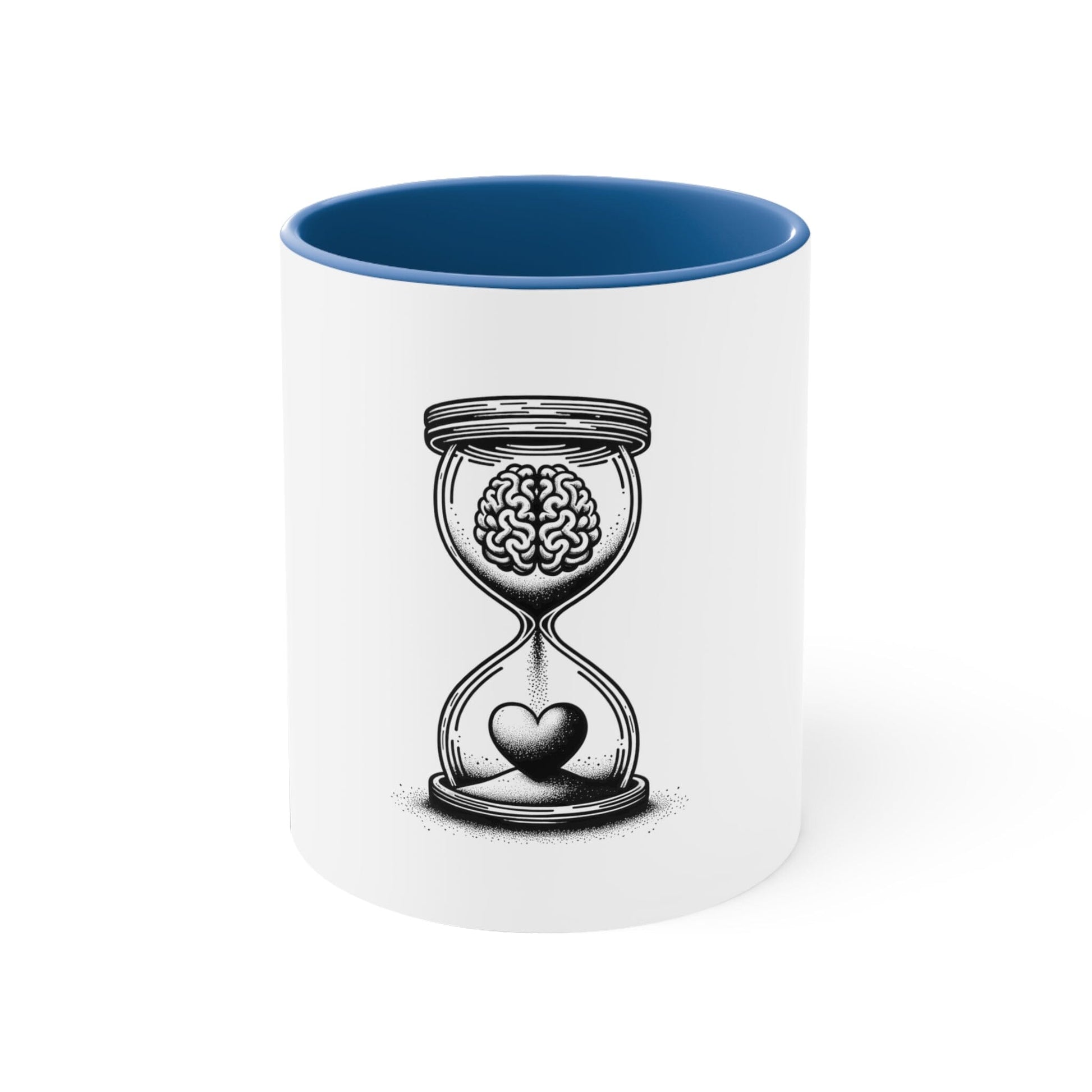 Mindful Love Hourglass Mug Mug Printify Blue 11oz