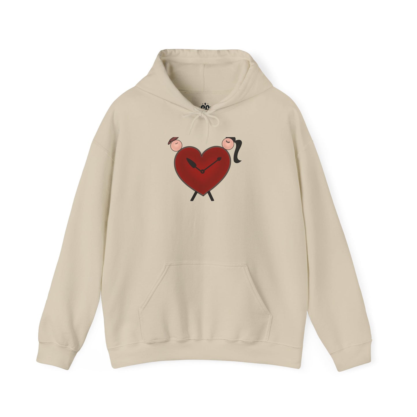 Winking Heart Clock Hoodie