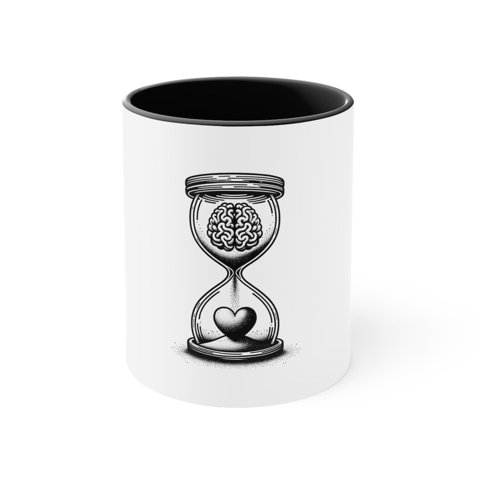 Mindful Love Hourglass Mug Mug Printify Black 11oz