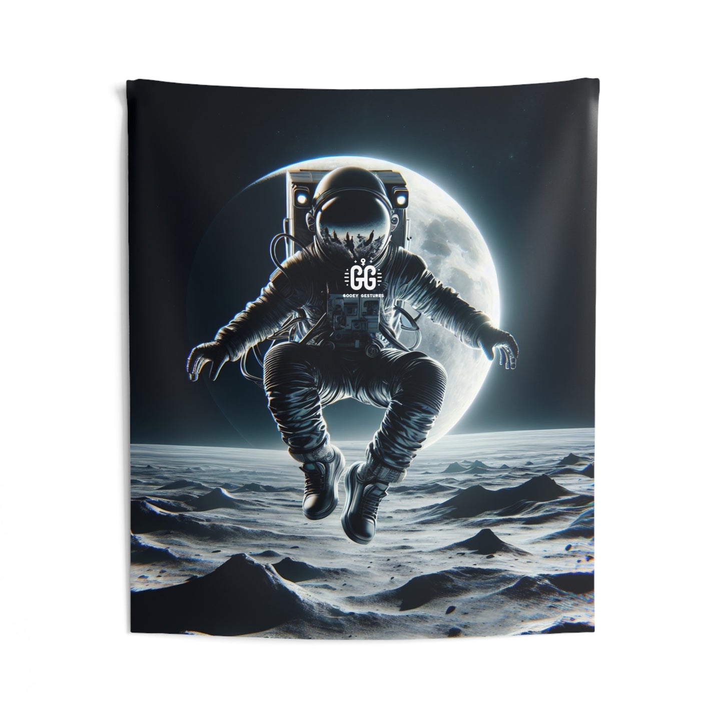 Lunar Astronaut Levitation Tapestry
