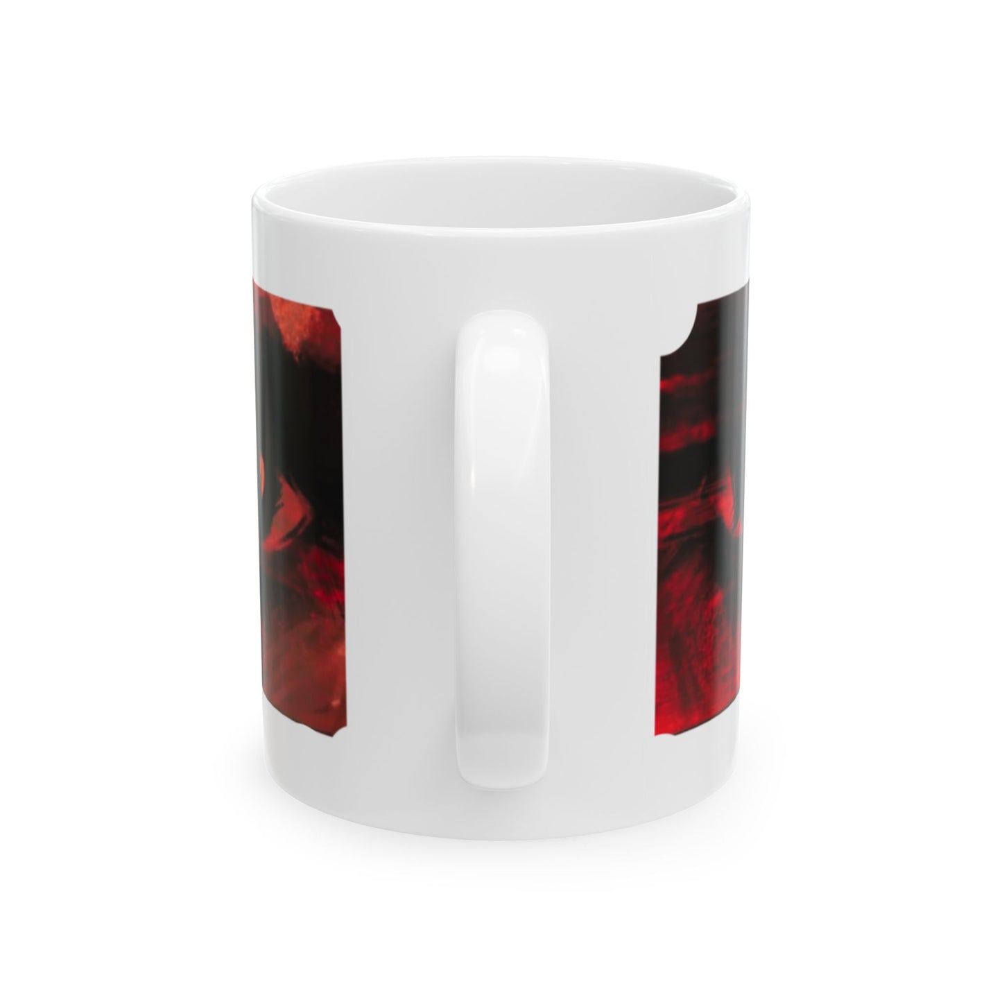 Bold Firestorm Ceramic Mug for Coffee Lovers, 11oz & 15oz