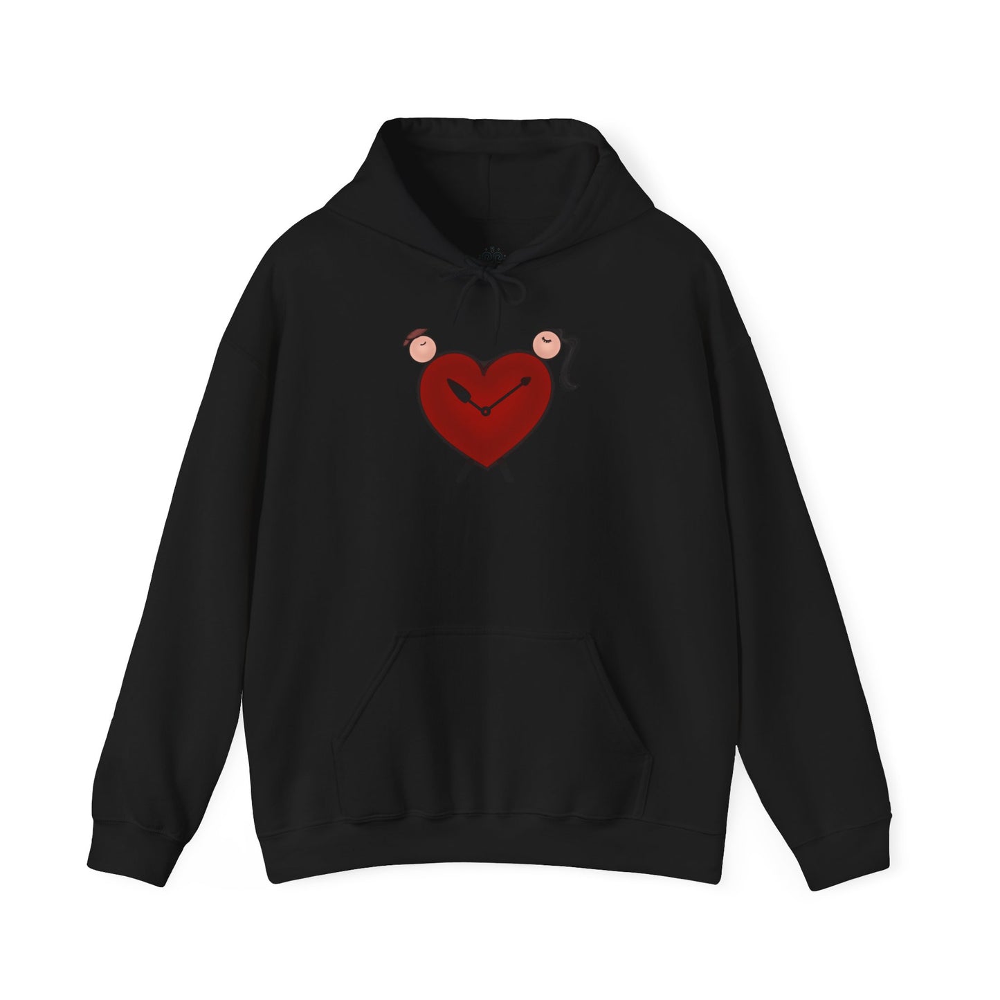 Winking Heart Clock Hoodie