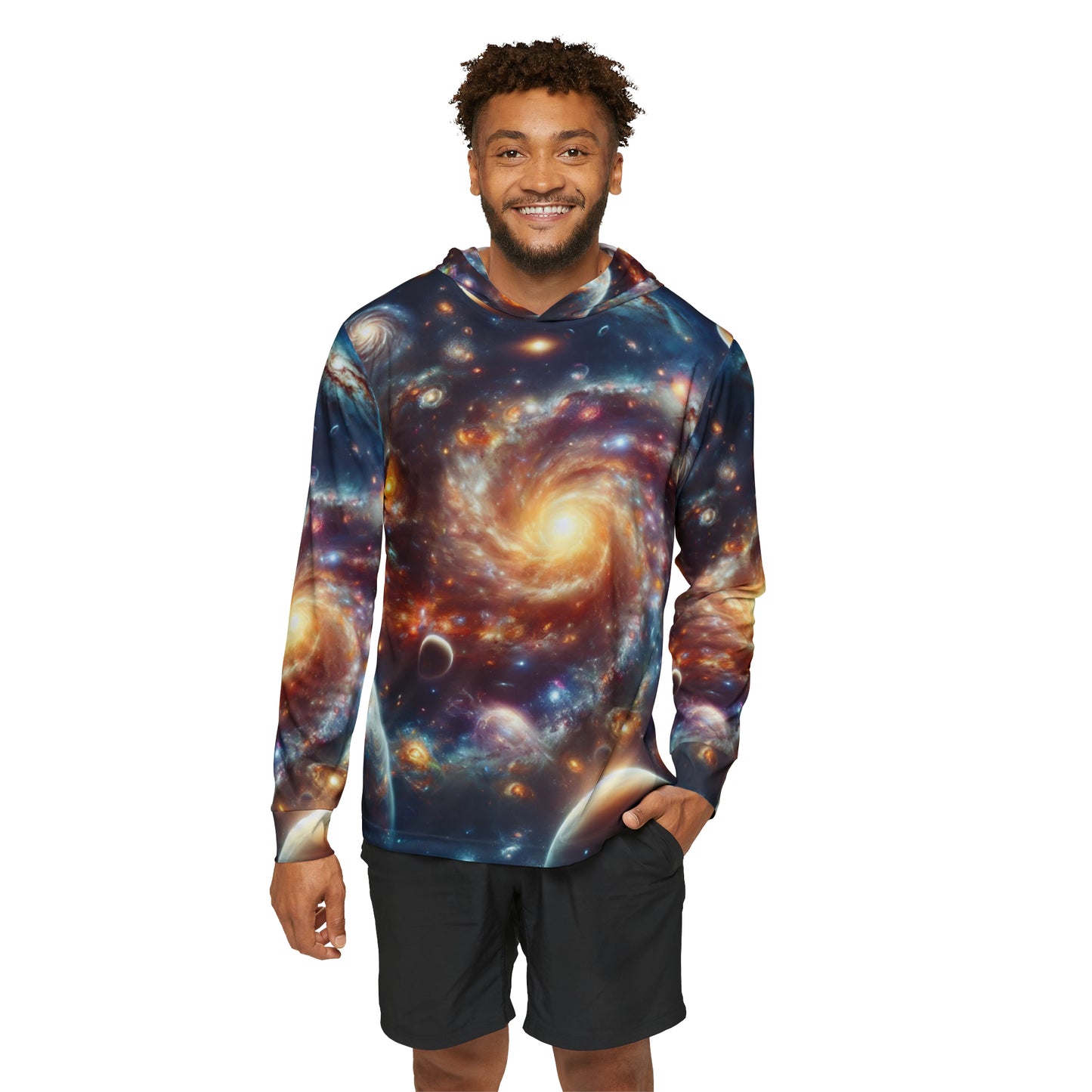 Cosmic Galaxy Print Athletic Hoodie