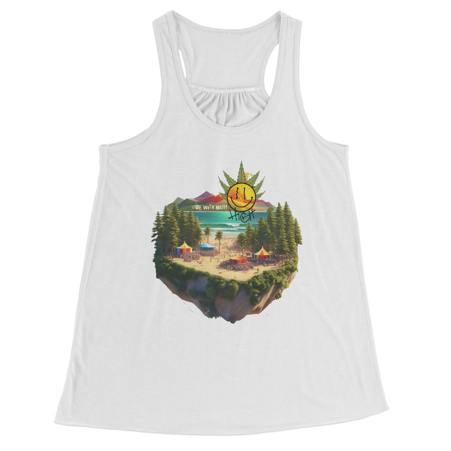 Vibe With Me Flowy Raceback Tank
