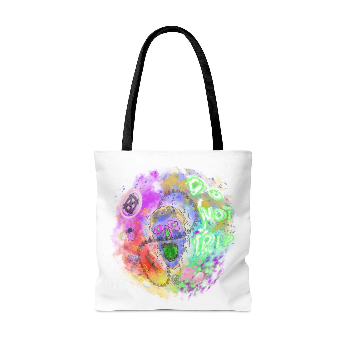 Psychedelic Skull Tote