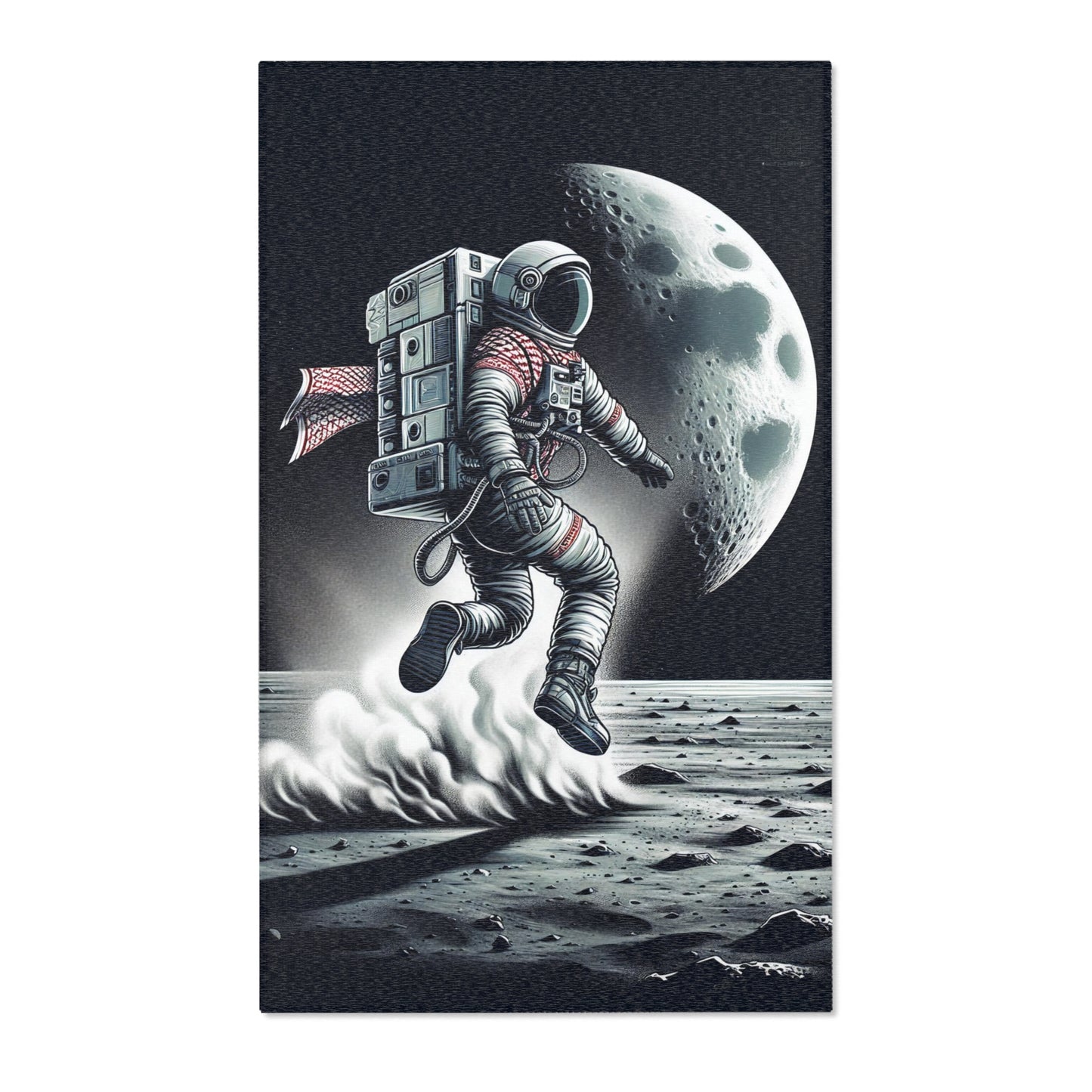 Lunar Boombox Astronaut Rug