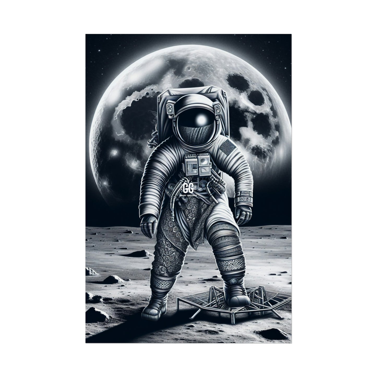 Lunar Explorer Art Poster