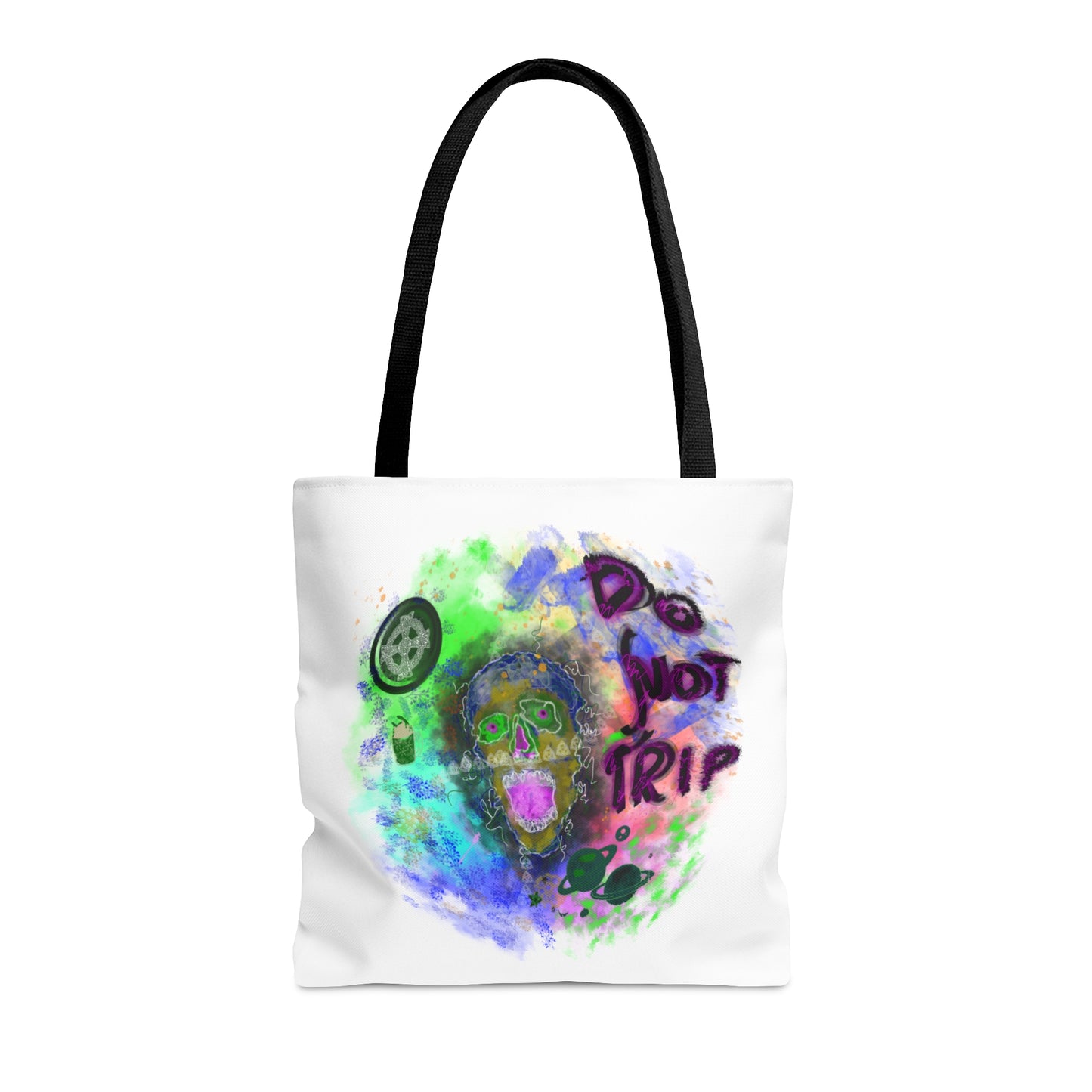 Psychedelic Skull Tote