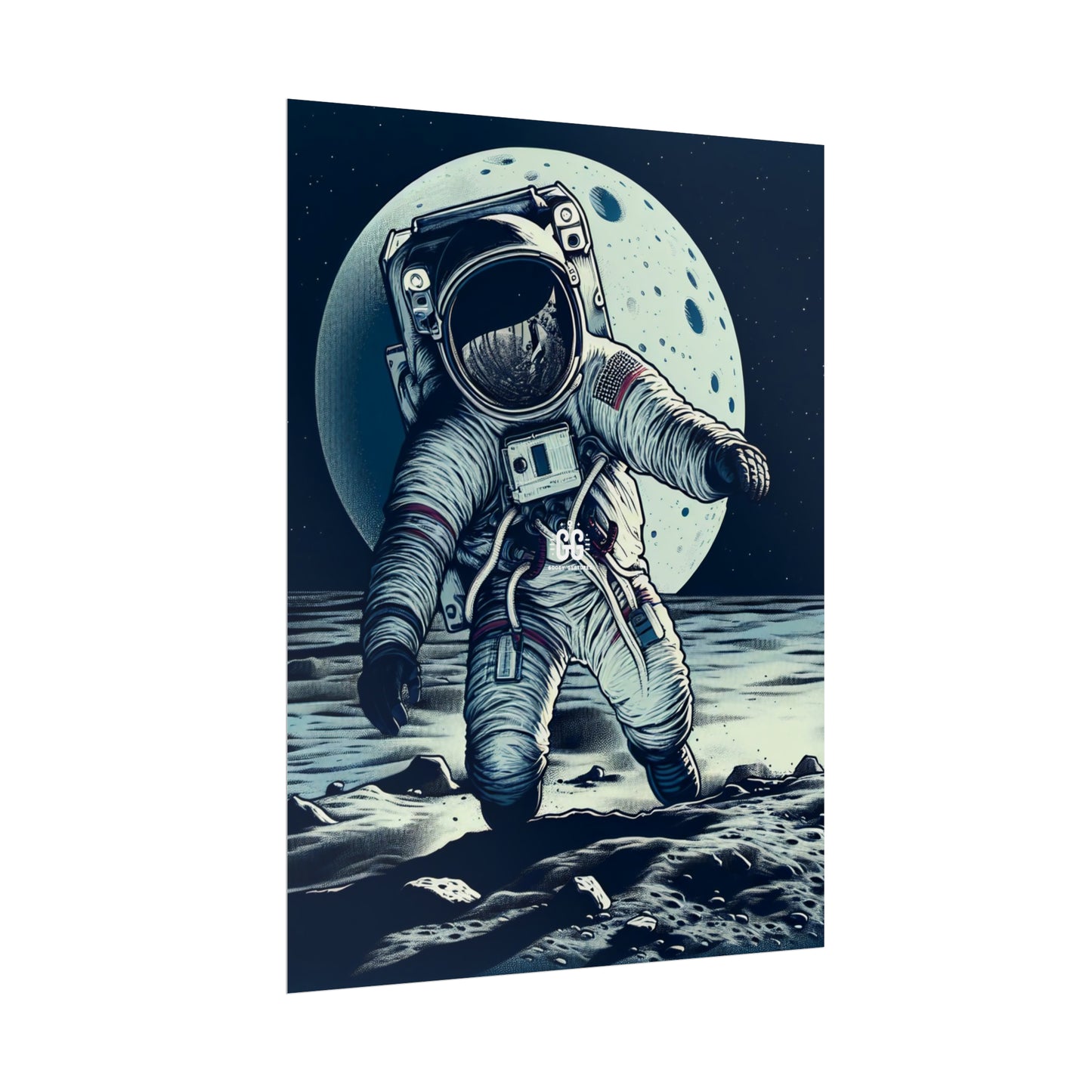 Lunar Explorer Vintage Poster