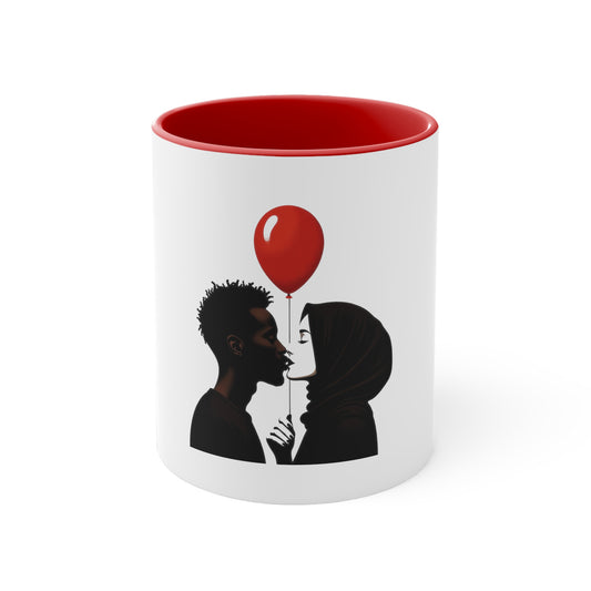 Balloon Kiss Accent Mug