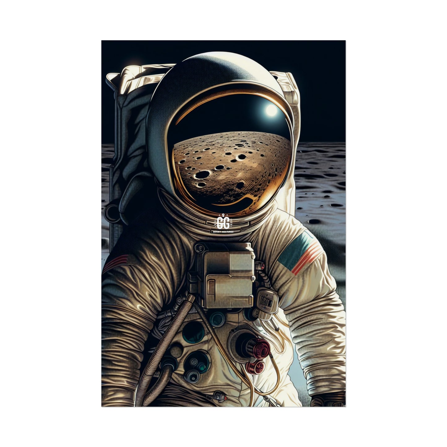 Lunar Explorer Reflection Poster