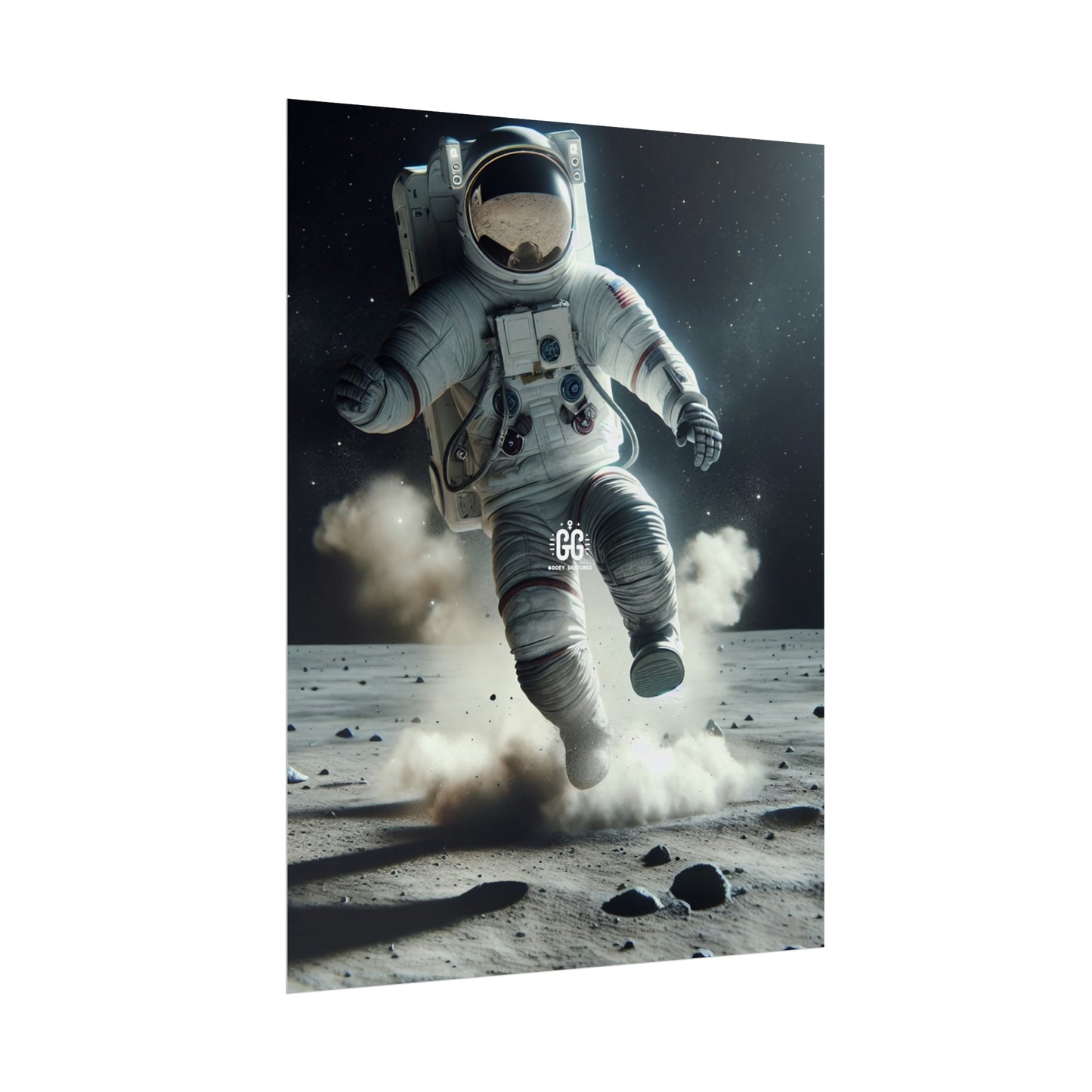 Lunar Leap Astronaut Poster