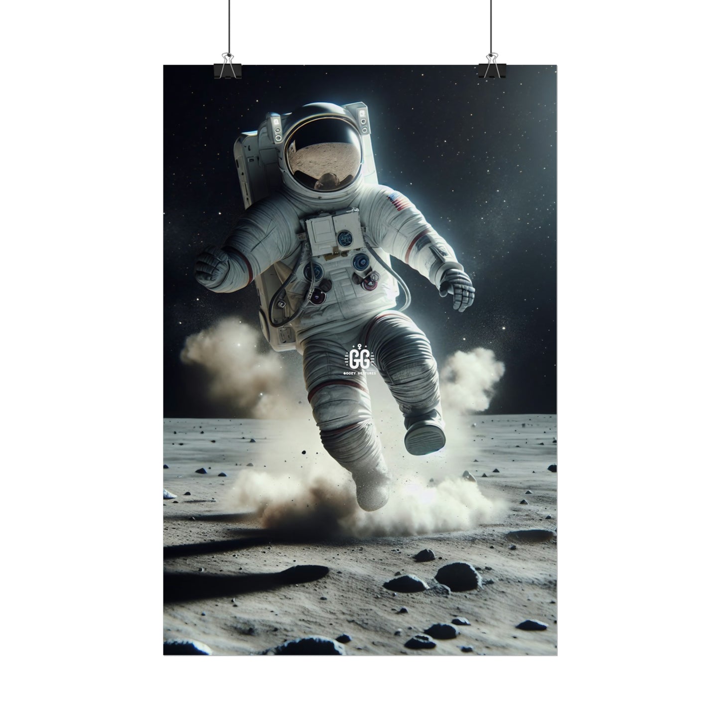 Lunar Leap Astronaut Poster