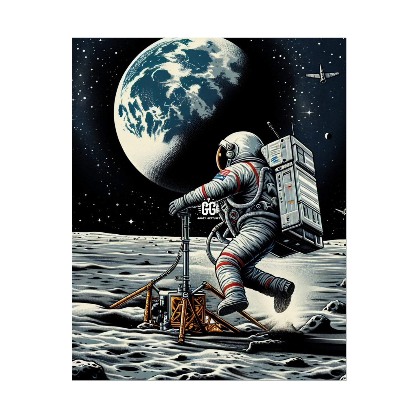 Lunar Leap Vintage Poster