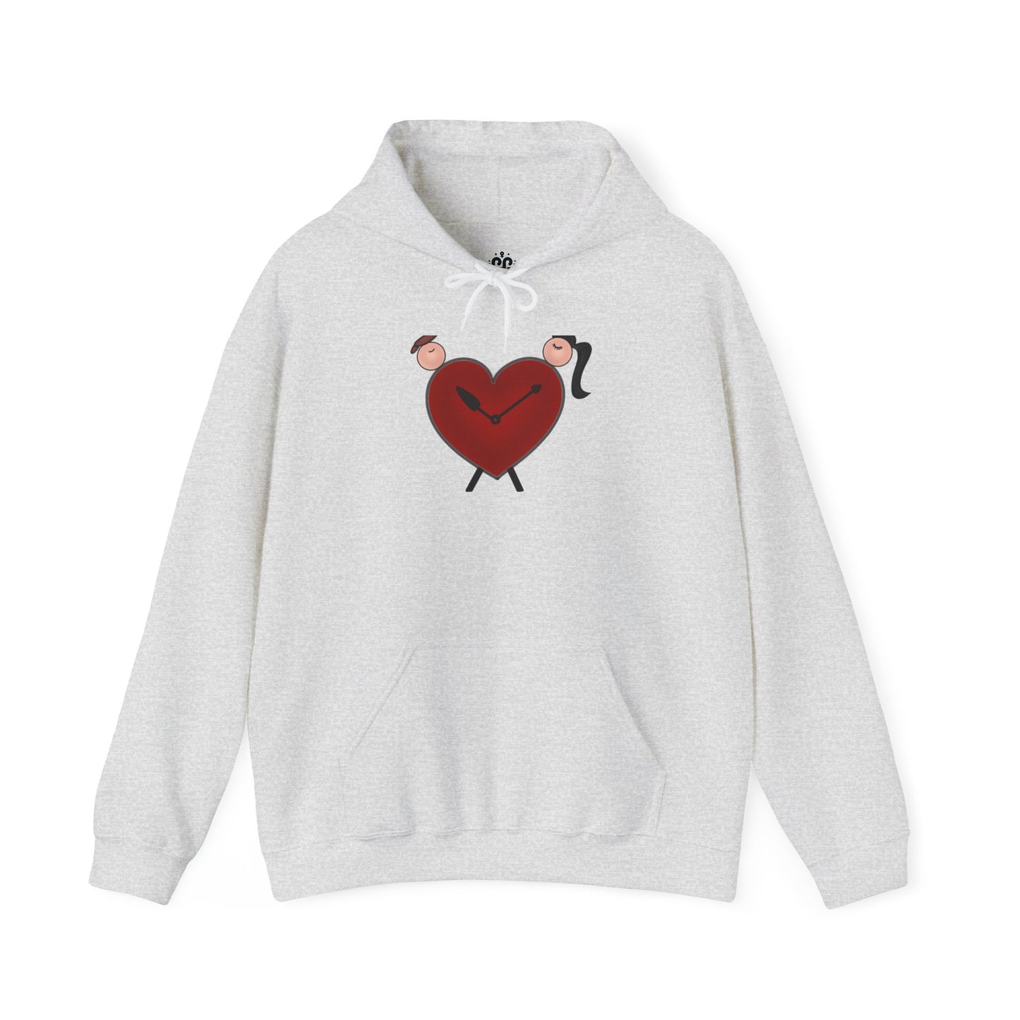 Winking Heart Clock Hoodie