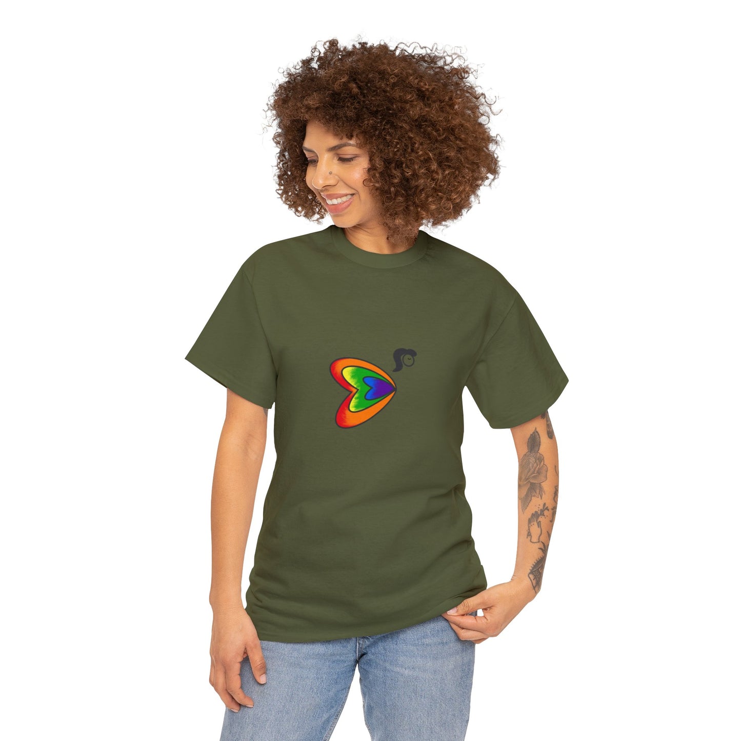 Vibrant Abstract Heart Tee