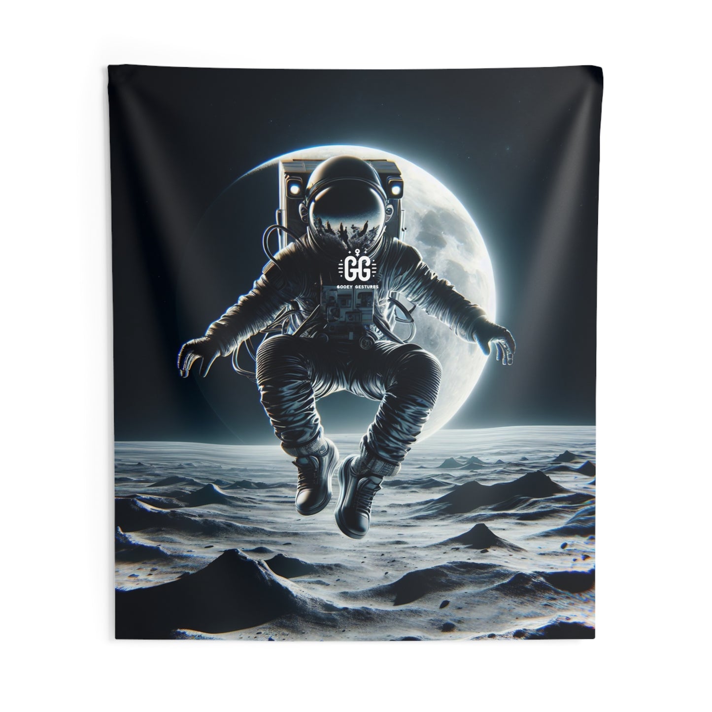 Lunar Astronaut Levitation Tapestry