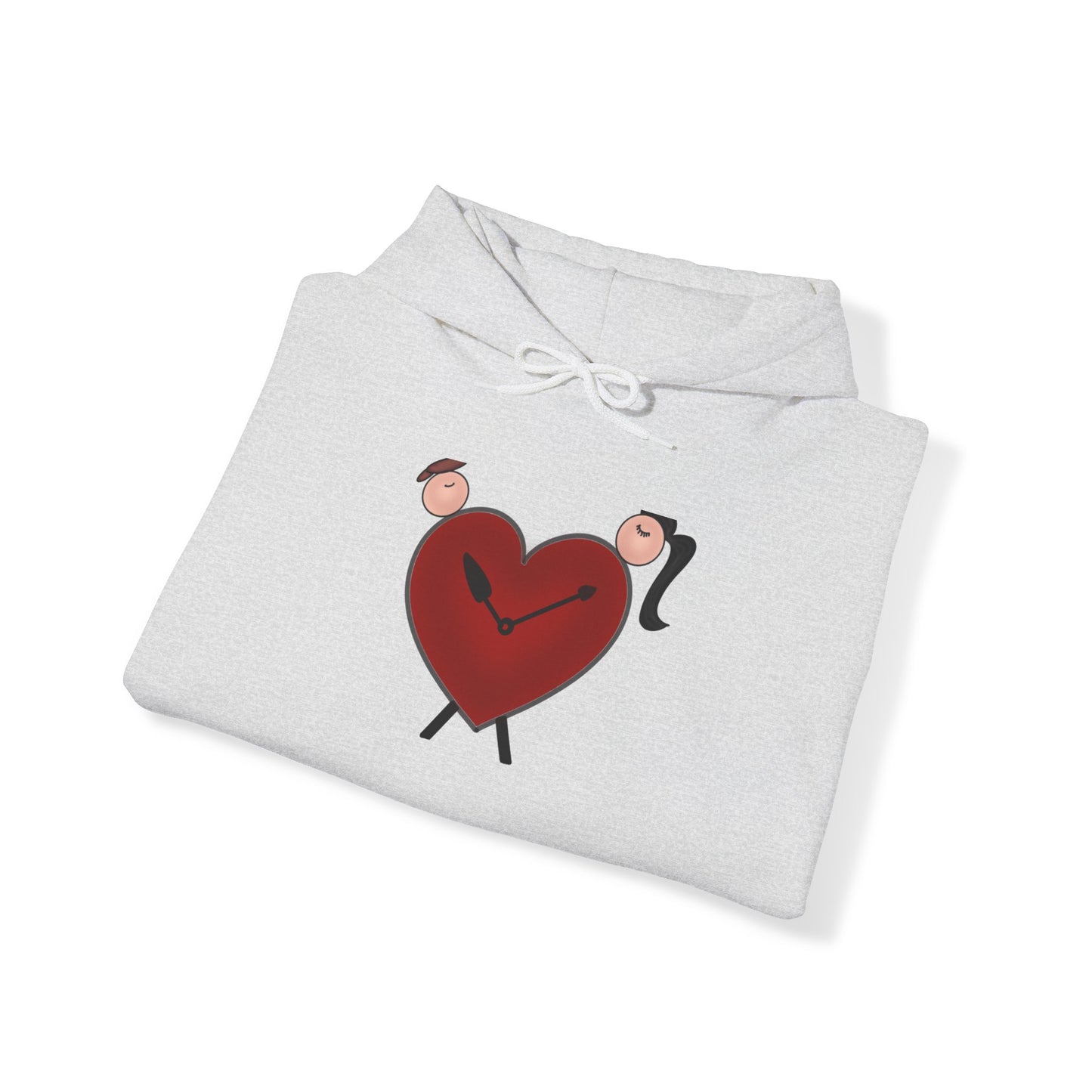 Winking Heart Clock Hoodie