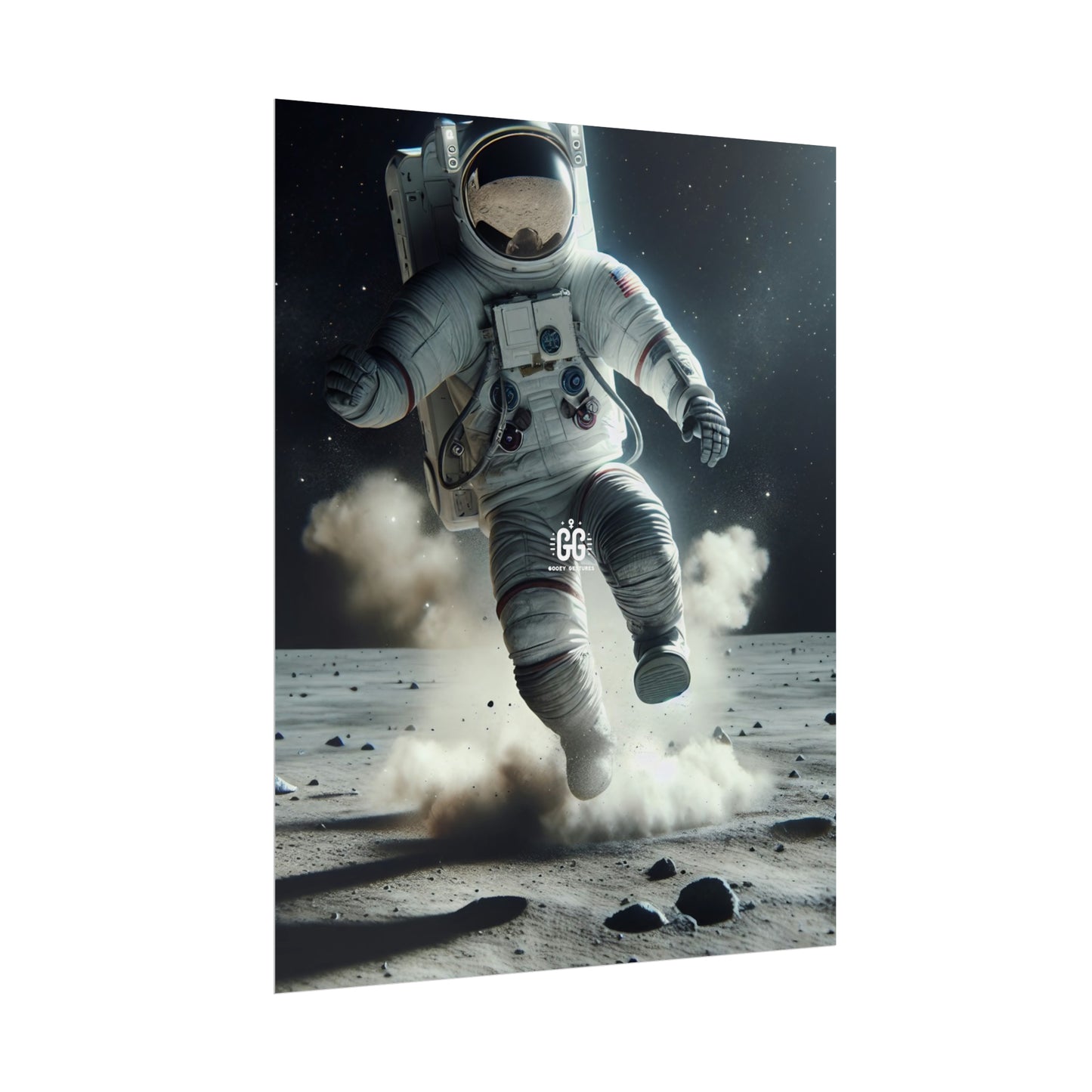 Lunar Leap Astronaut Poster