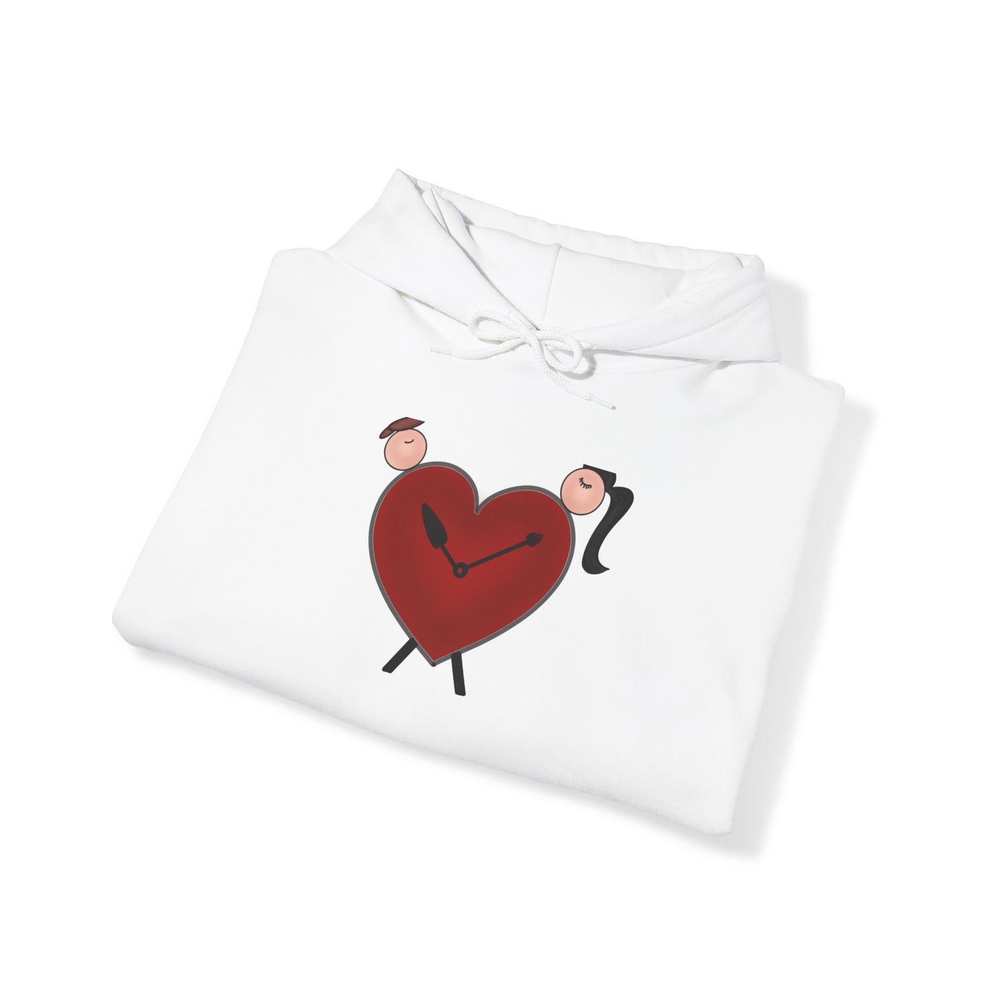 Winking Heart Clock Hoodie