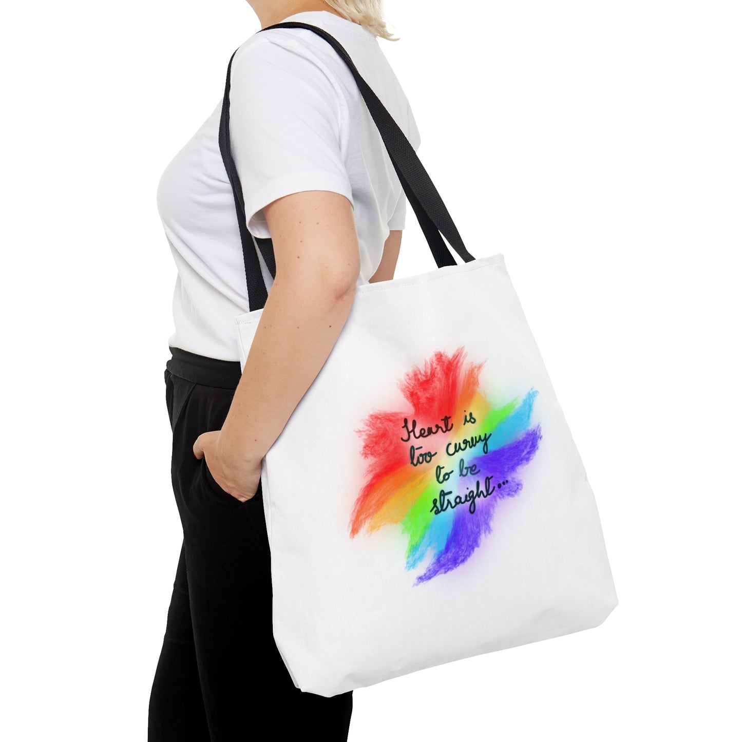 Curvy Heart Tote Bag