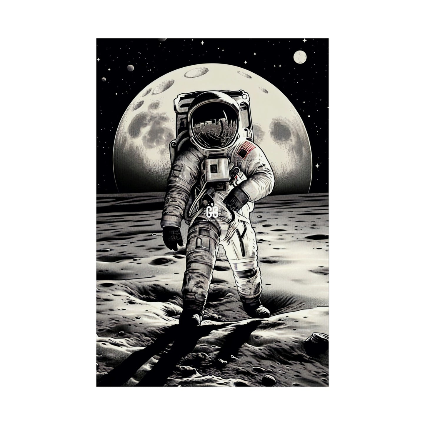 Lunar Explorer Vintage Poster