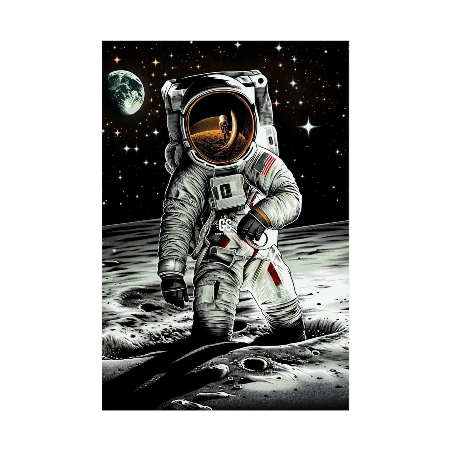 Lunar Explorer Reflection Poster