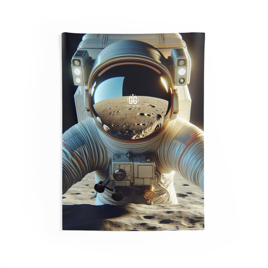 Lunar Explorer Reflection Tapestry