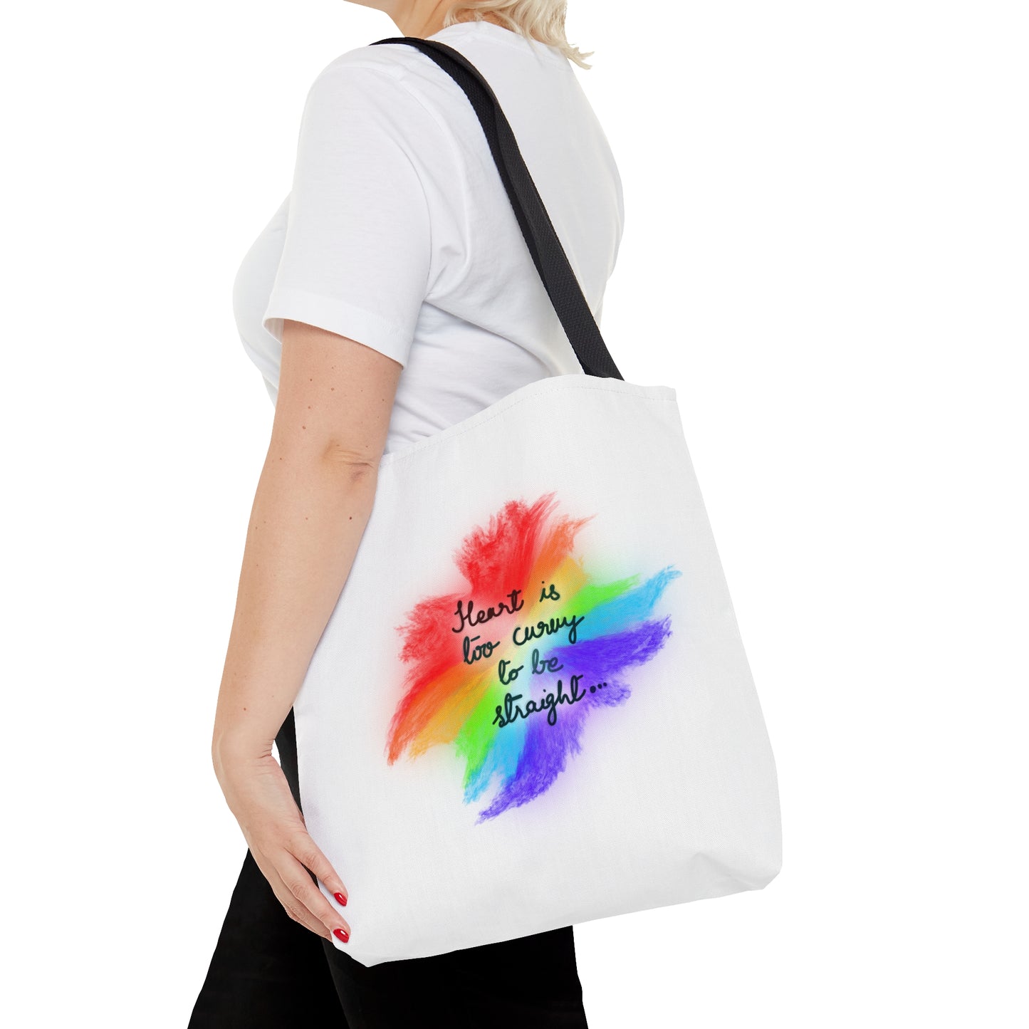 Curvy Heart Tote Bag