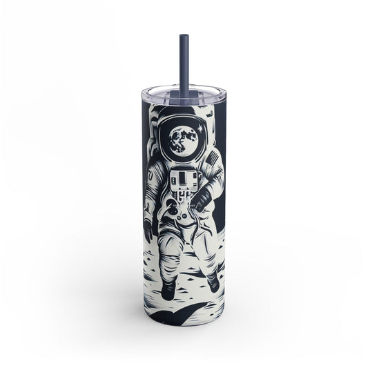 Astronaut Earth Reflection Matte Tumbler