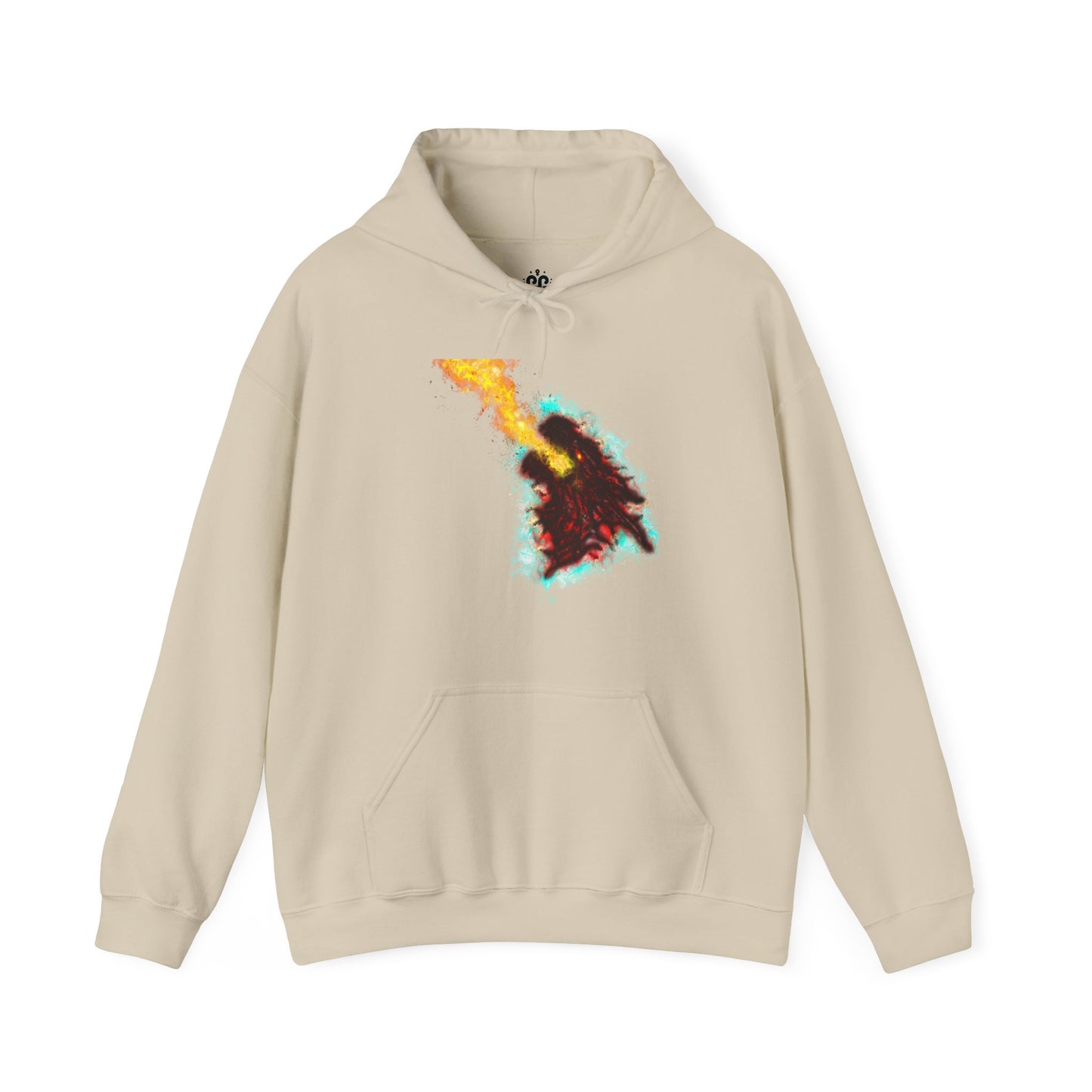 Fiery Ice Contrast Hoodie