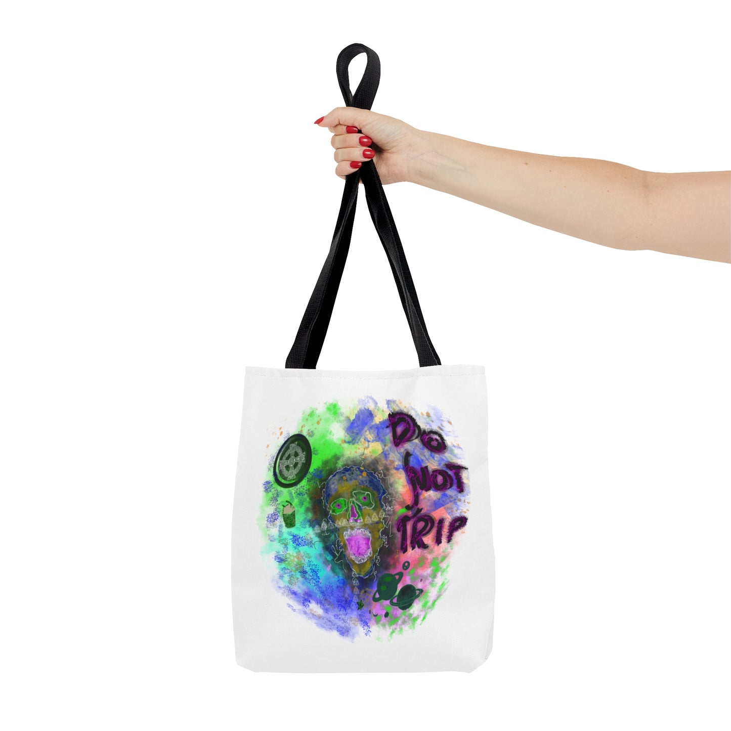 Psychedelic Skull Tote