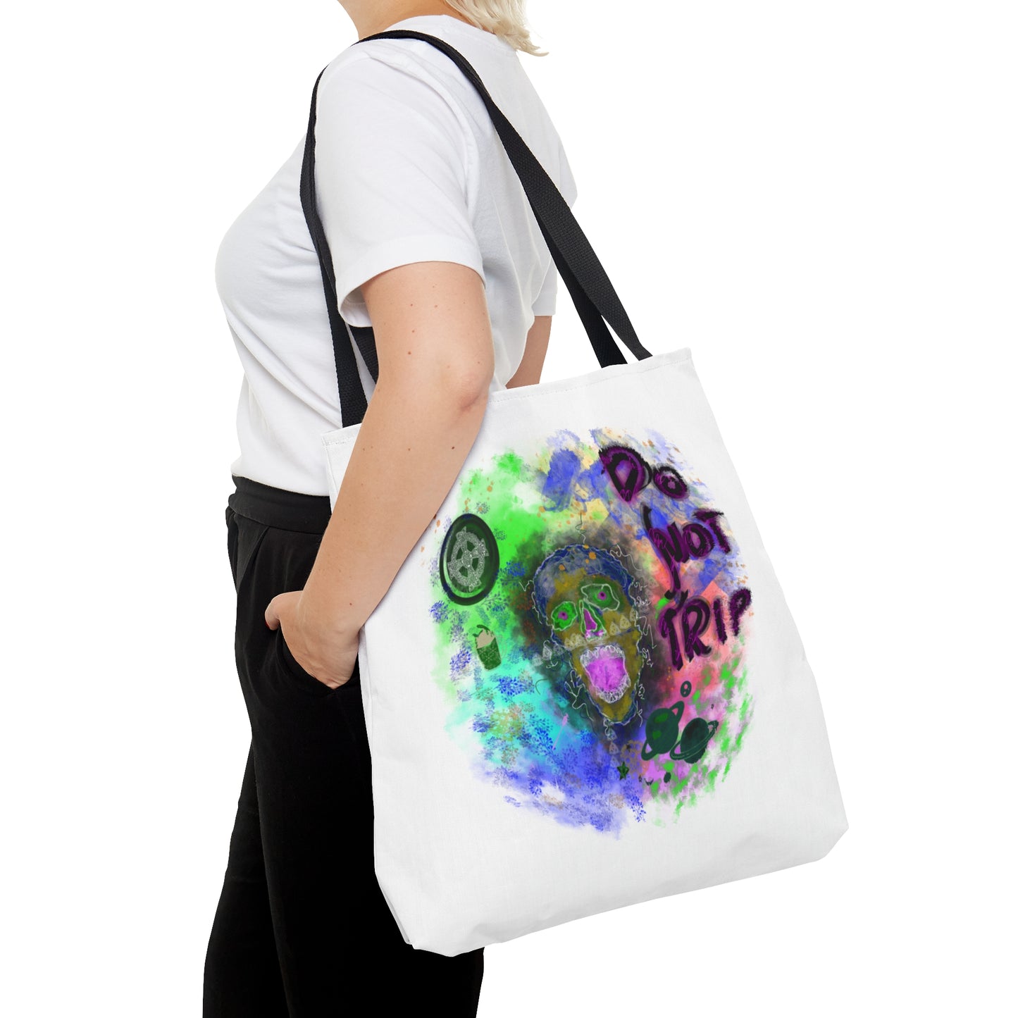 Psychedelic Skull Tote