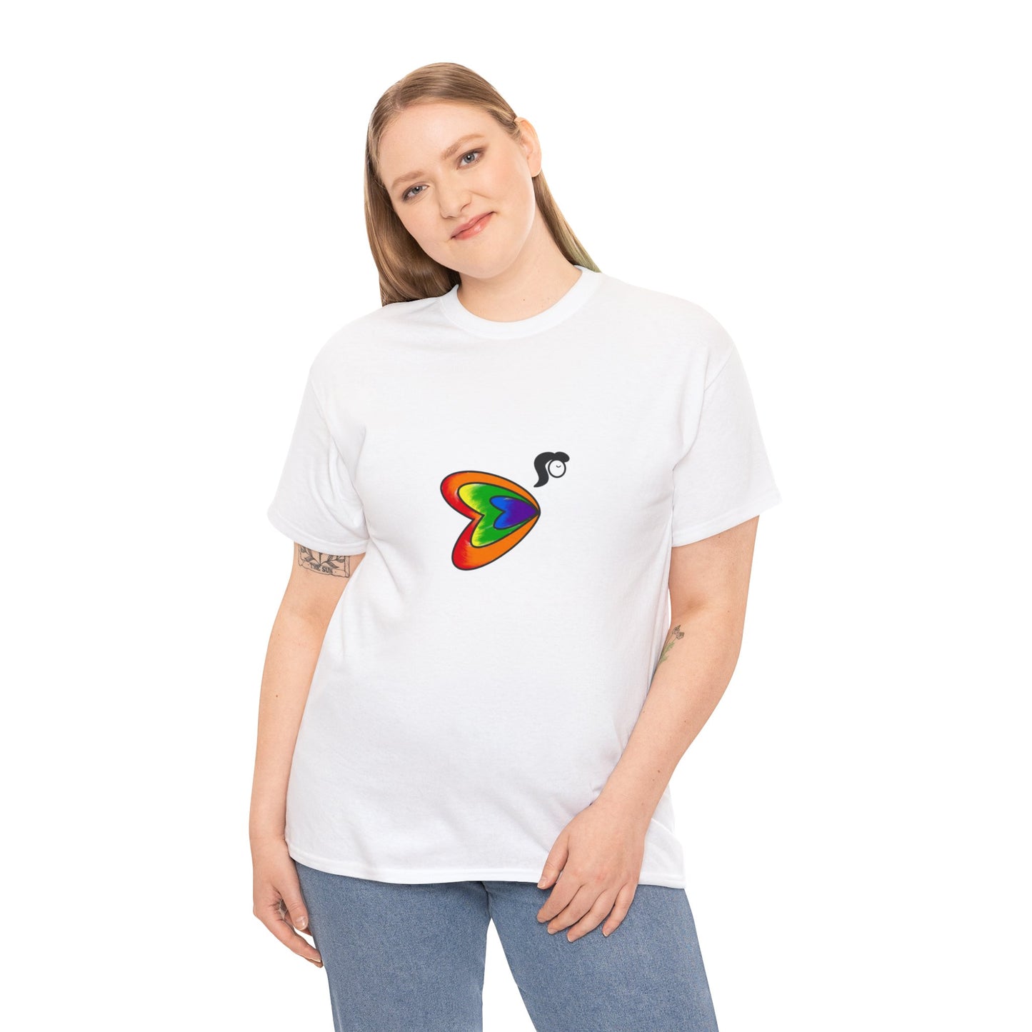 Vibrant Abstract Heart Tee