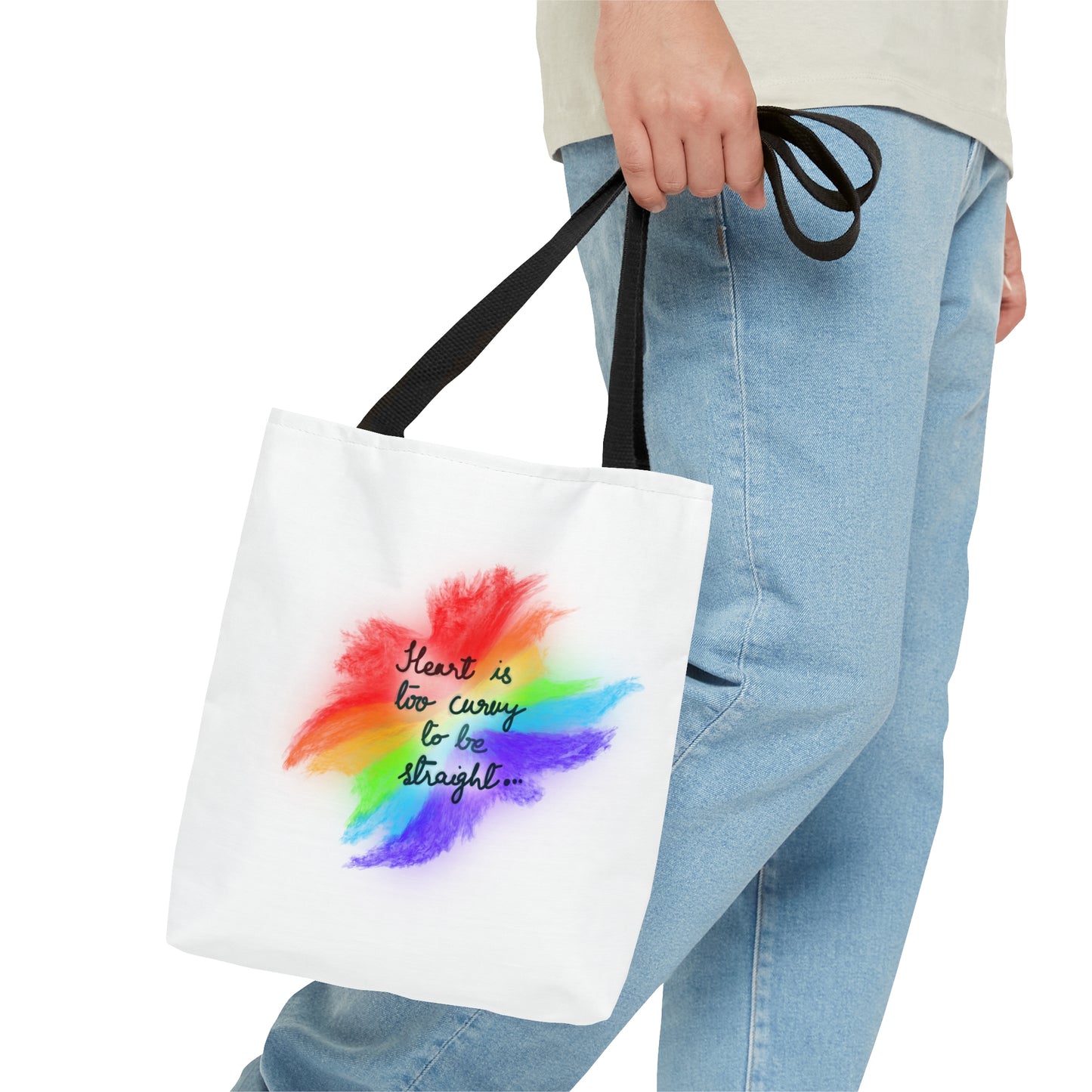 Curvy Heart Tote Bag