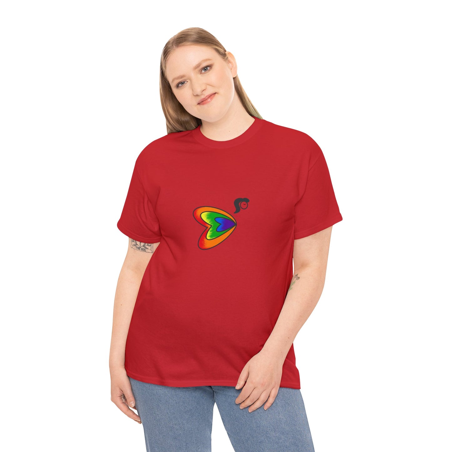 Vibrant Abstract Heart Tee