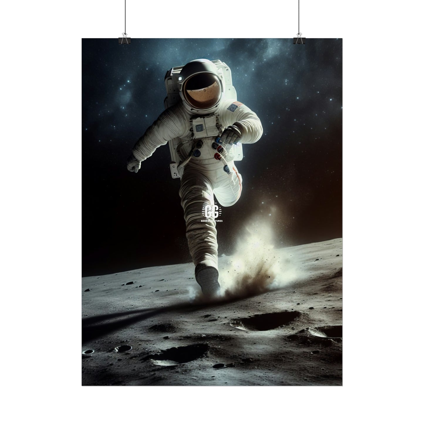 Lunar Leap Astronaut Poster