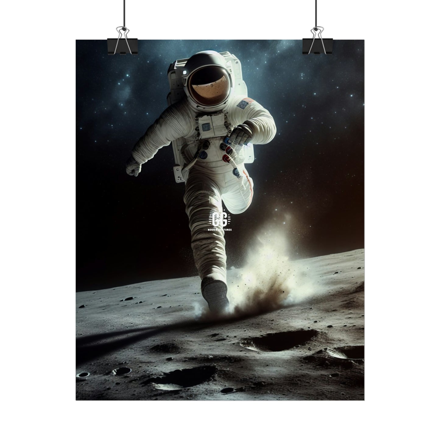 Lunar Leap Astronaut Poster