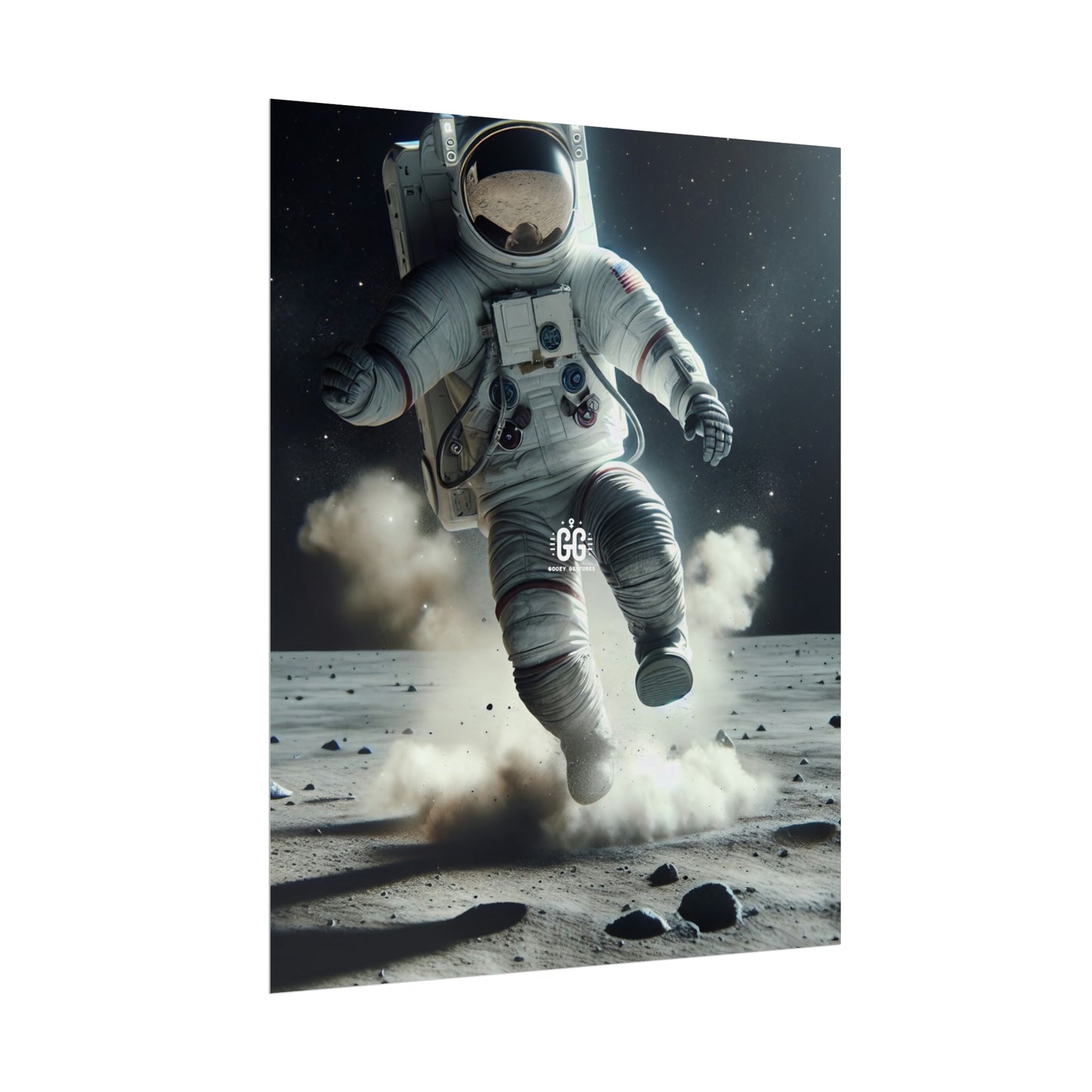 Lunar Leap Astronaut Poster