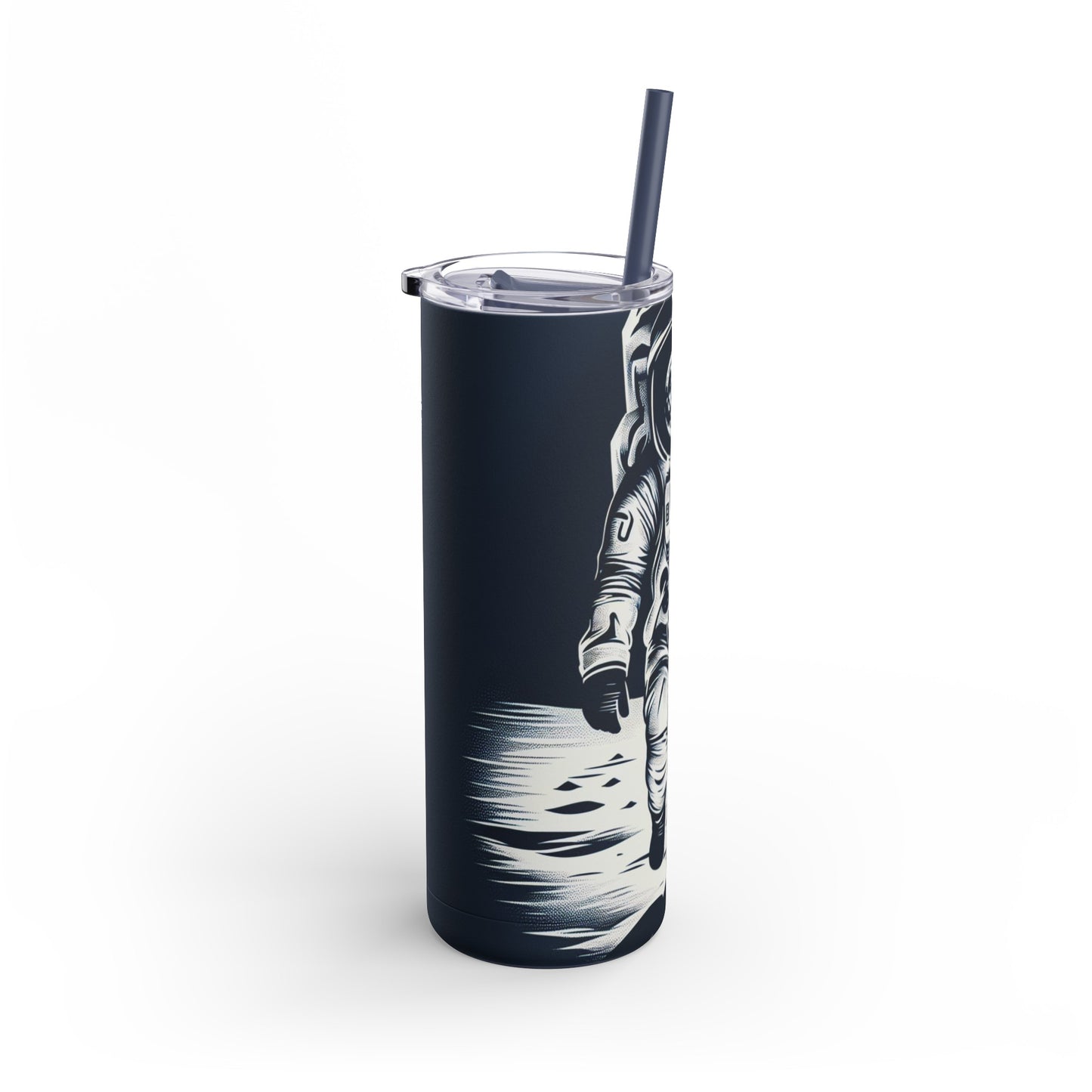 Astronaut Earth Reflection Matte Tumbler