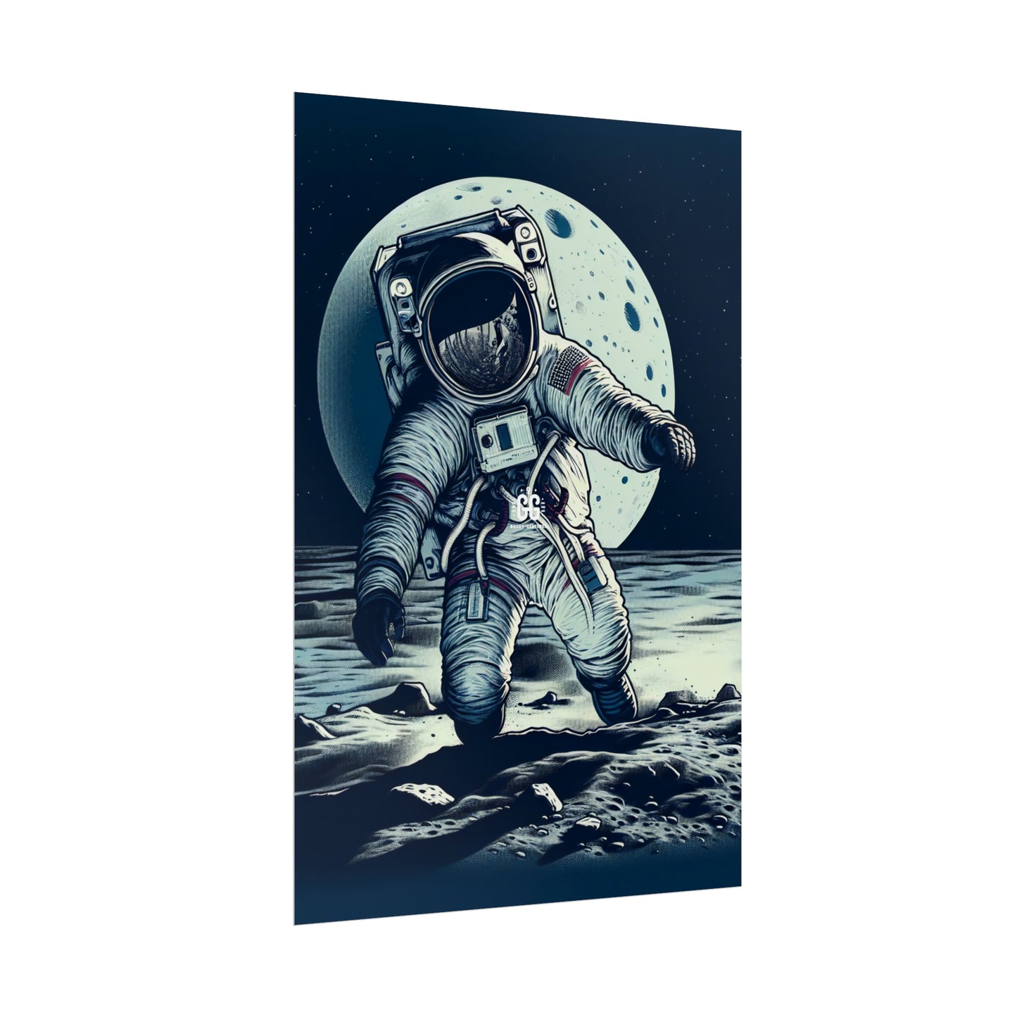 Lunar Explorer Vintage Poster