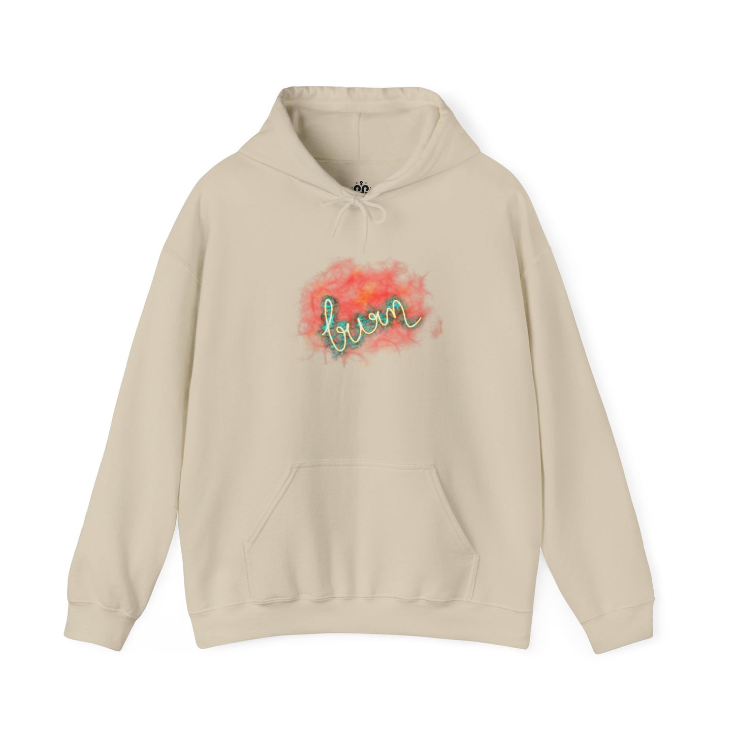 Fiery Neon Script Hoodie