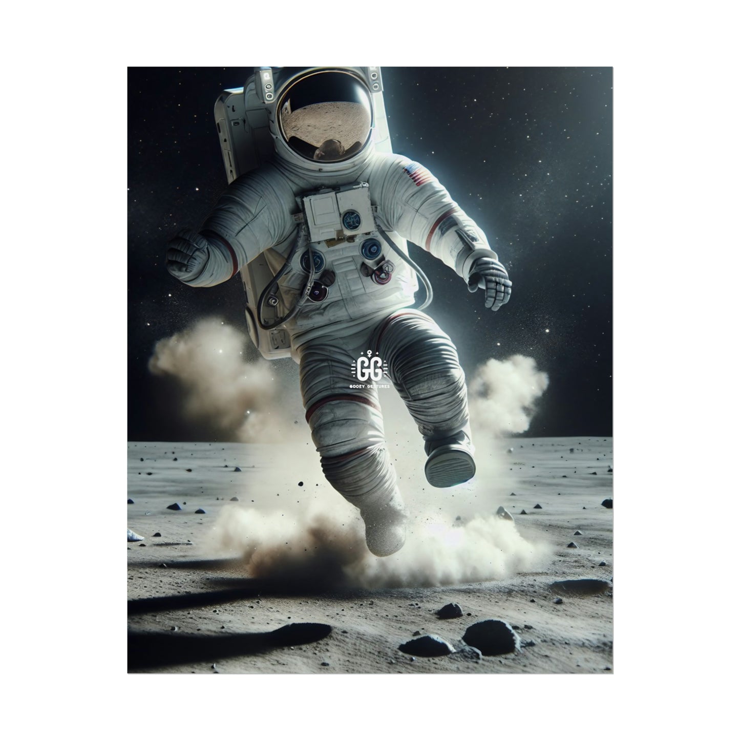 Lunar Leap Astronaut Poster