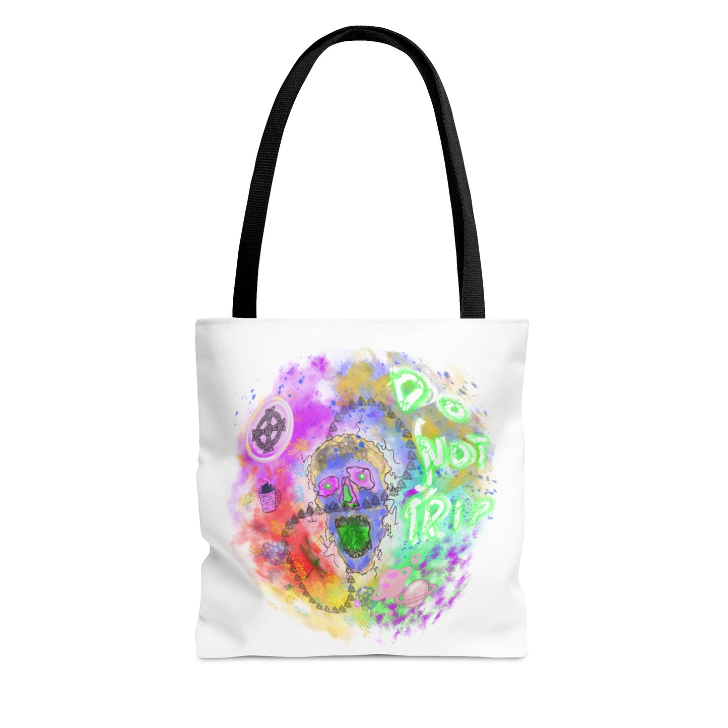 Psychedelic Skull Tote