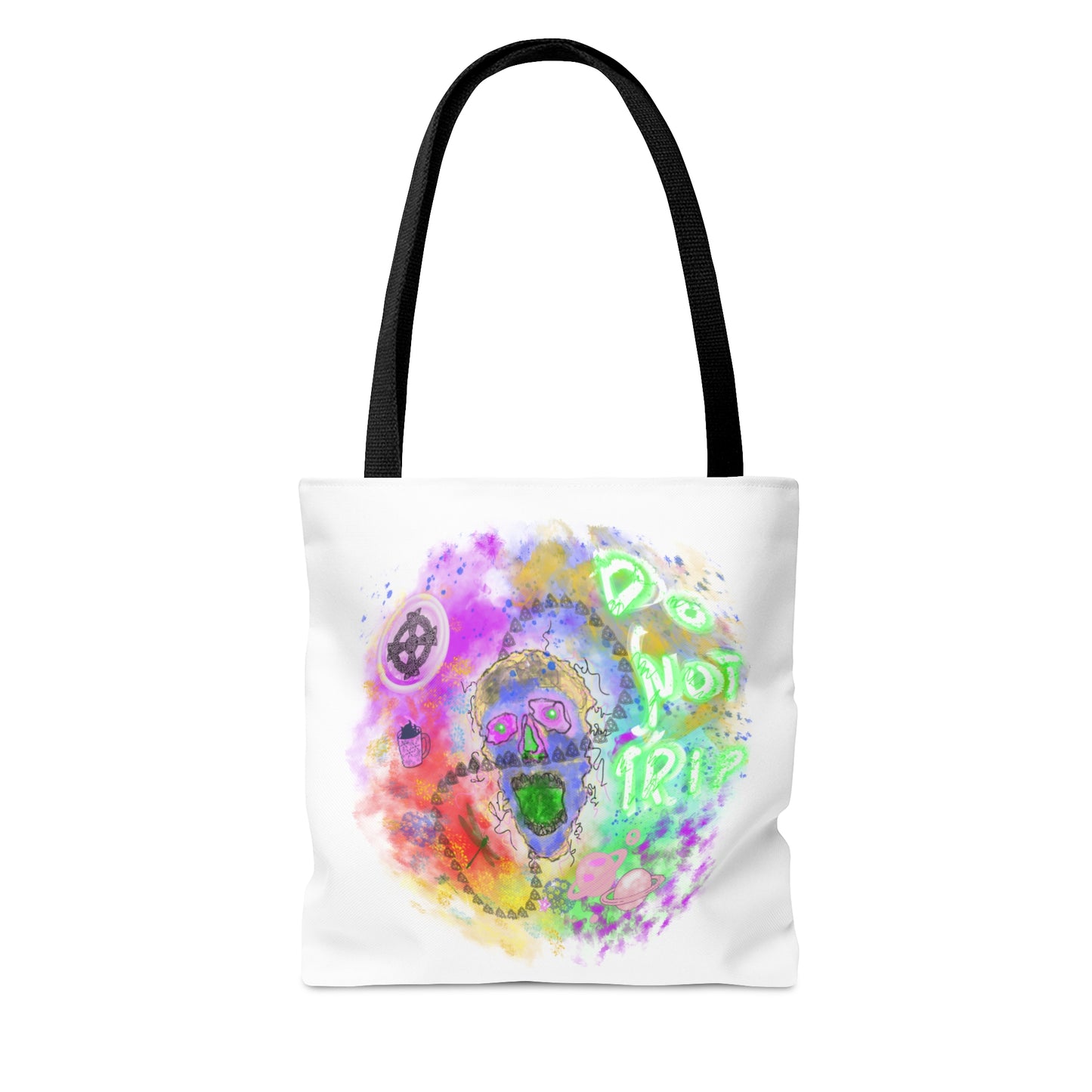 Psychedelic Skull Tote