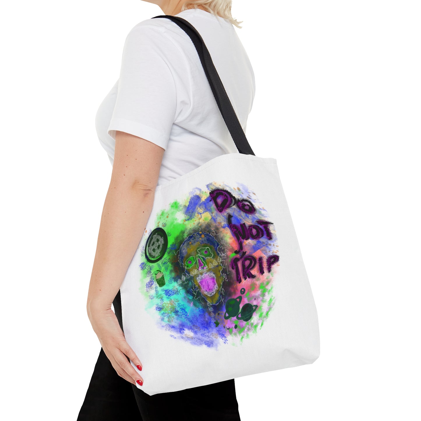 Psychedelic Skull Tote