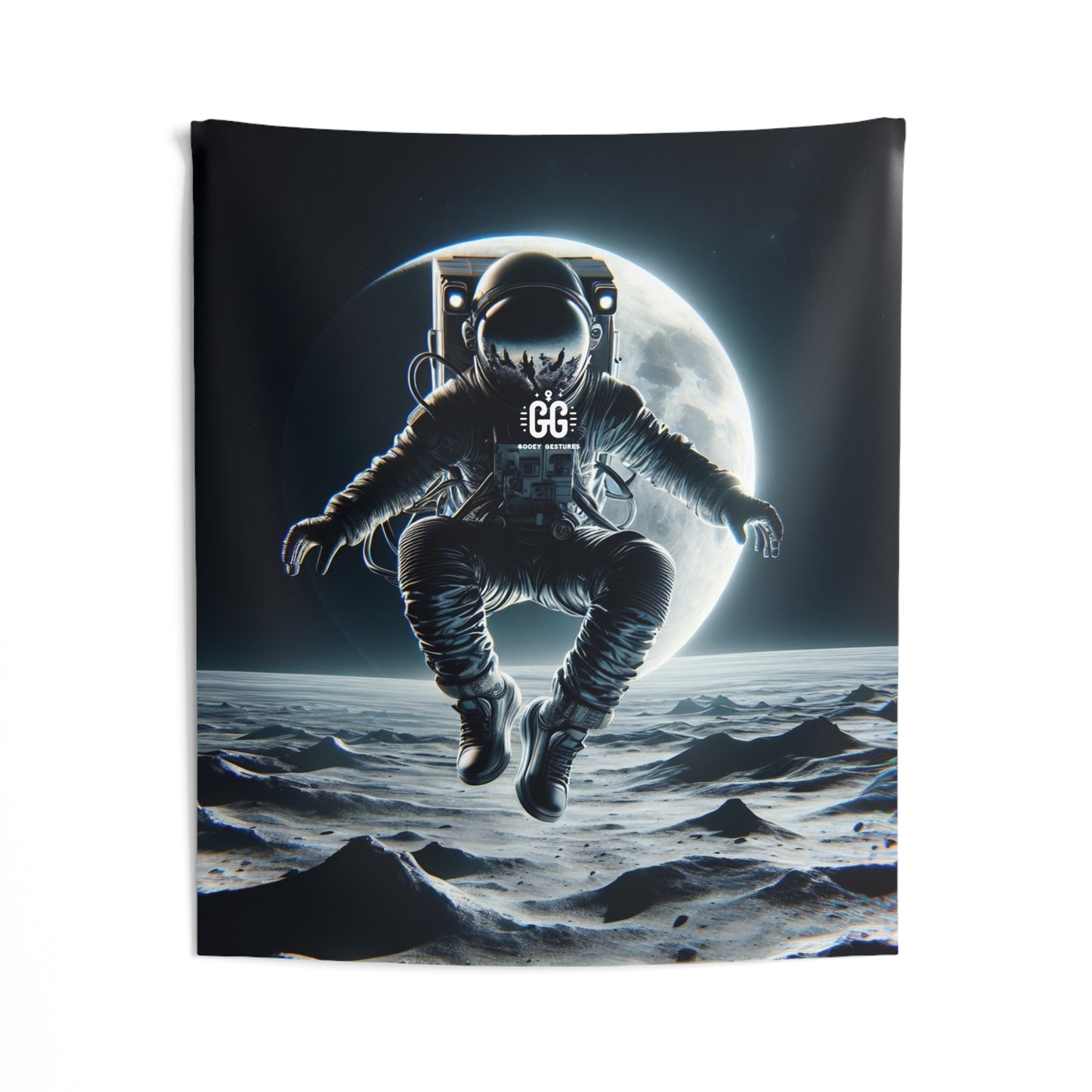 Lunar Astronaut Levitation Tapestry